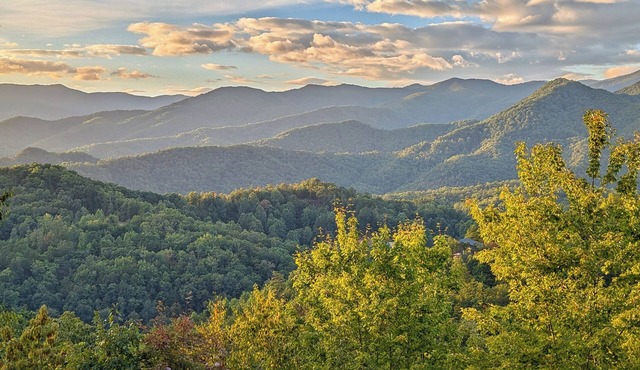 Quiet Mountain-Top Cabin, Gorgeous Views of Great Smoky Mountains with Hot Tub