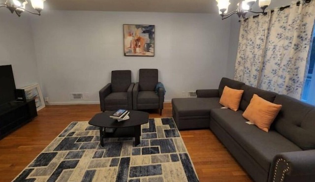 Quiet neighborhood in a busy city