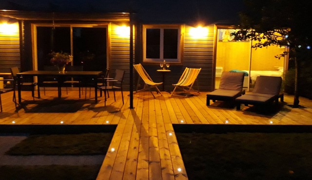 Quiet new wood house Near beaches, Surf Spa Pool Terrace