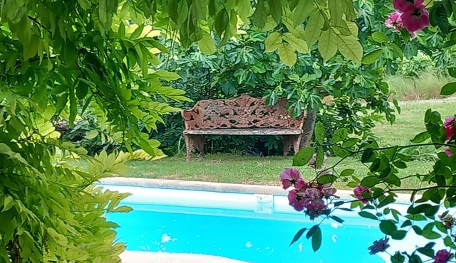 Quiet, peaceful, house for two, near St-Emilion. Private pool. WiFi.