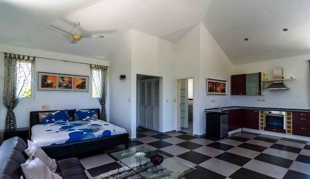 Quiet retreat in lush tropical scenery