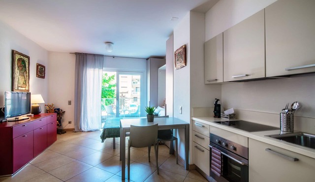 Quiet studio apartment near Lugano lakeside promenade -PRESTIGE 7