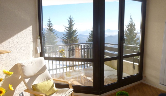 Quiet studio at 1500m, exceptional panoramic view