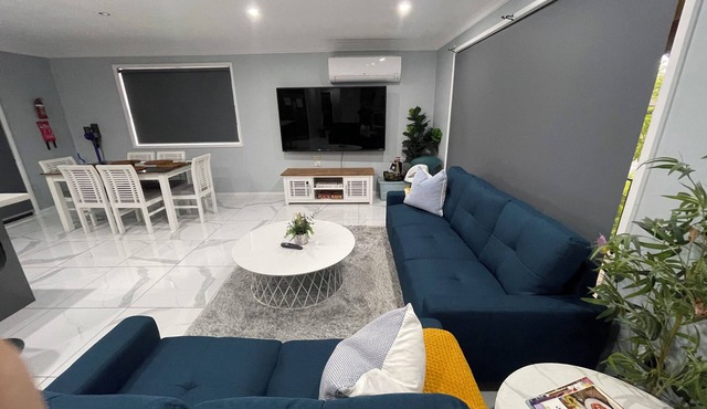 Quiet suburban four bedroom house near shops and RSL club with restaurant.