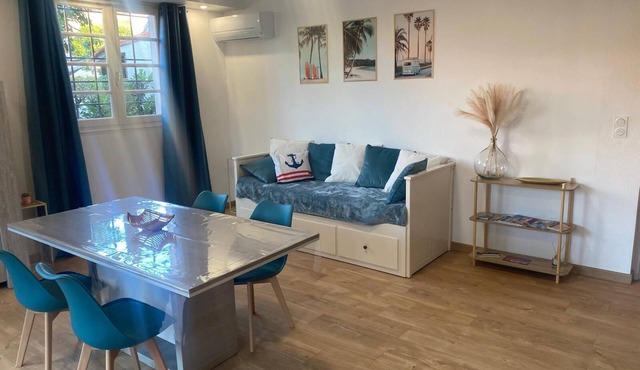🌞 Quiet T2 with terrace & garden - Beaches 10 min away, top comfort! 🌴