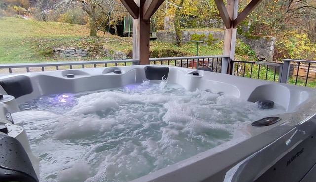 Quiet villa, 4 bedrooms, jacuzzi, private pool and wooded grounds.