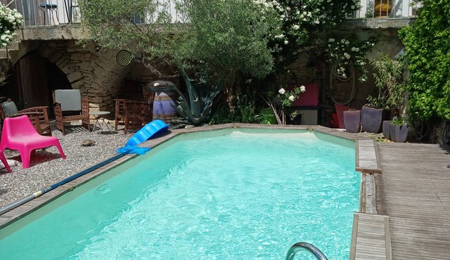 Quiet winegrower's house with swimming pool near village