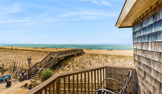 Quintessential beach home steps from the ocean w/decks, grill & w/d