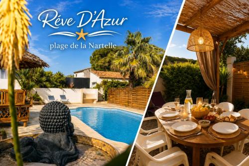 Rêve D'azur plage de la Nartelle - Sainte Maxime - 2 chambres - Piscine partagée - parking- Barbecue