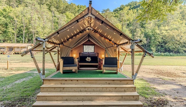 Radiant Safari Tent Escape near Smoky Mountains in Tennessee
