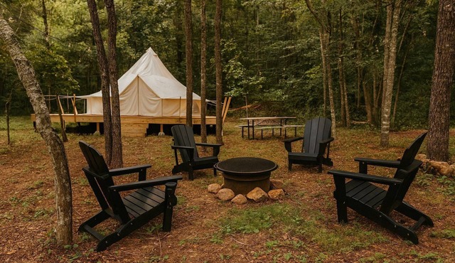 Radiant Stargazing Bell Tent Oasis Near Sinking Creek, Missouri