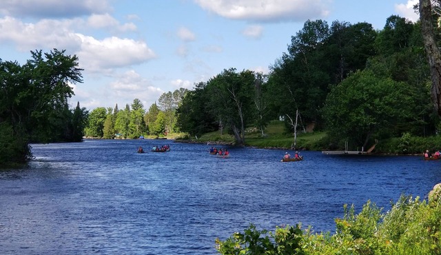 Raquette River Front camping, tent or RVs sites prices varies