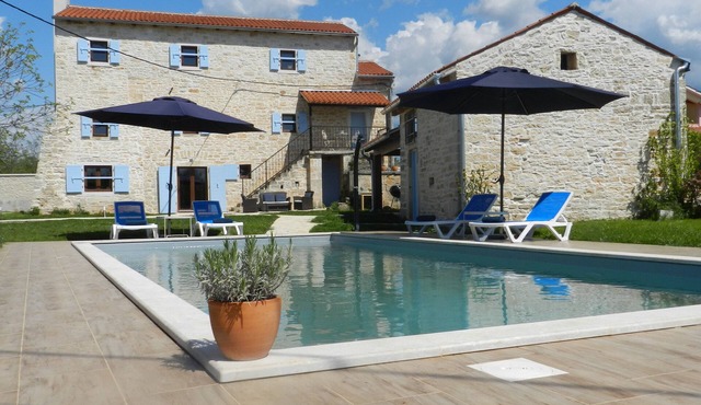Rare stunning original converted Istrian stone villa. 5 rooms. 14pax