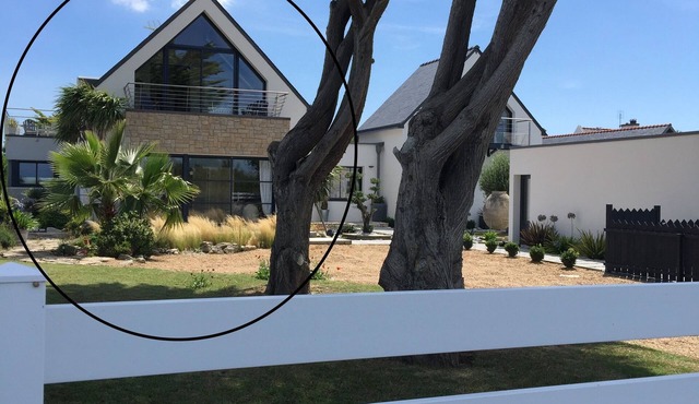 Rare Villa with Sea View and Heated Swimming Pool 250m from beach of Pors Carns