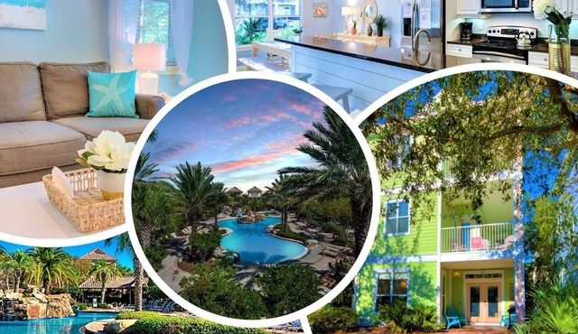 Rare Walk to Beach Lush Resort 30K Gal Pool