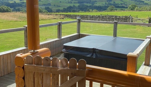 Real Log cabin with hot tub and fire pit. Pet friendly.