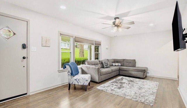 Recently remodeled home with bedrooms and living spaces on the ground floor