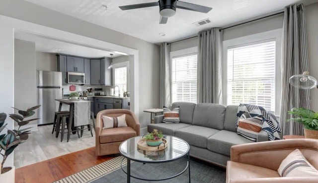 Red Brick Row, Modern | Inviting | Chic
