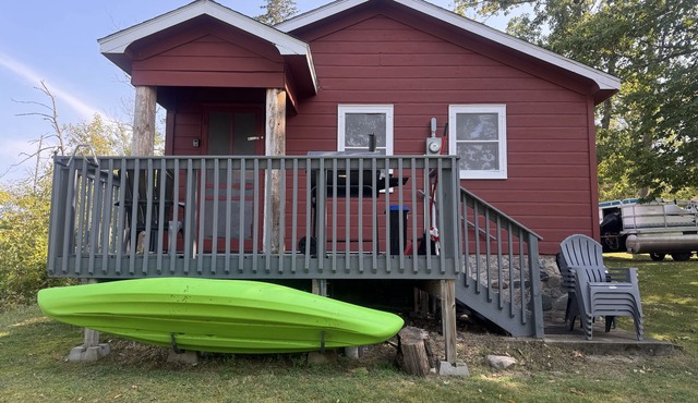 Red Cabin Retreat on Island Lake - Perfect for Fishing & Wildlife Lovers