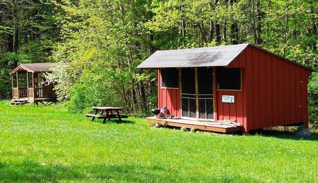 Red Eft Rustic Camping Cabin at Camp Earth Connection