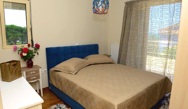 Red villa with private pool, Messinia, Greece