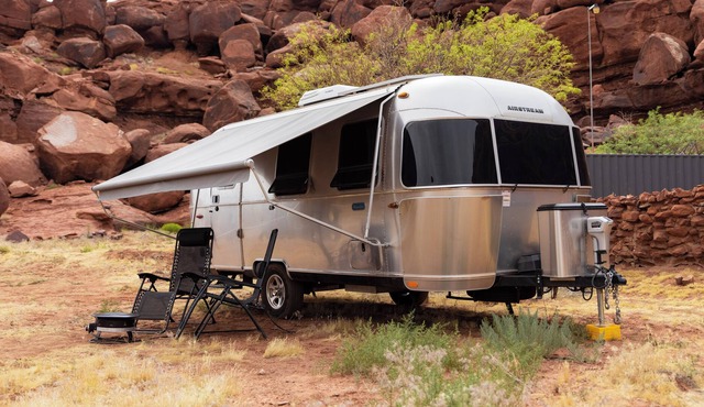 Redrock Riverside Airstream 1 - Retro Airstream Glamping