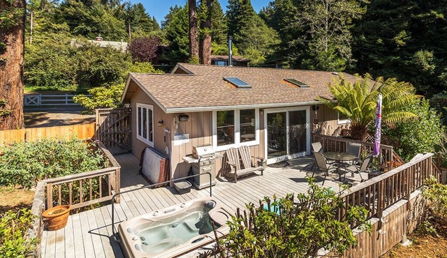 Redwood Beach Retreat - Hot Tub, Walk to Beach, 3 King beds!