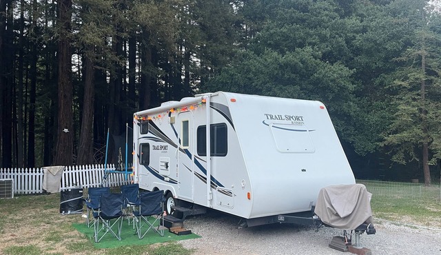 Redwood RV Retreat: Trampoline, Animals & Family Fun