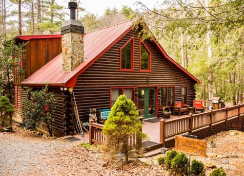Reel Medicine Cabin with Creekside Views in Blue Ridge, GA