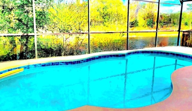 Ref 994PF. Modern lake view pool home. Very close to Disney