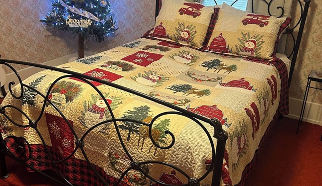 Relax and unwind in our home! Enjoy an elevated experience in the Snowman Room!