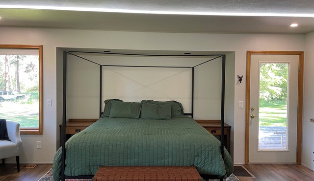 Relax and unwind while taking in nature at this master suite on 5 acres!