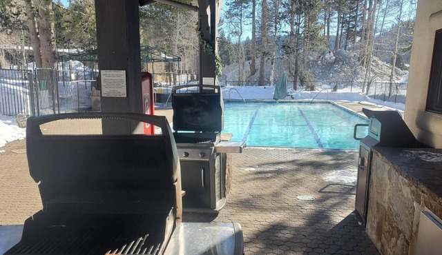 Relax by the hot tub, sauna or heated pool after full day of Skiing