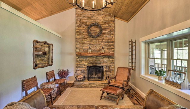 Relax Fireside: Burnsville Gem w/Game Room & Deck