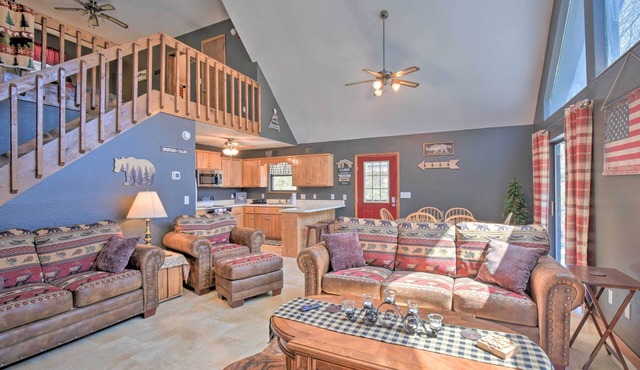 Relax Fireside: ‘HighBearNation Lodge’ Near Hiking