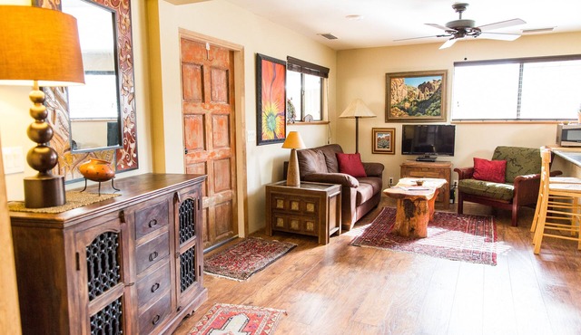 Relax in a Cozy Hideaway for Two, close to everything, and pet friendly.