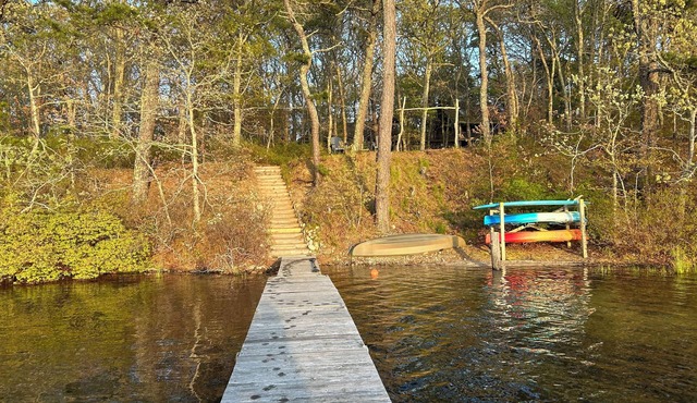 Relax in a tranquil log home on direct lake front property. The Hermitage awaits