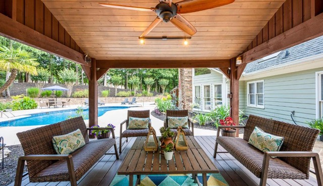 Relax In Private Pool & Cozy Gazebo At Param Farms