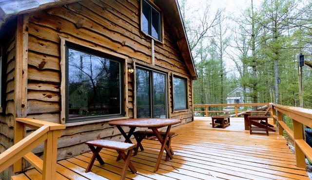 Relax on the banks of the Pere Marquette River!