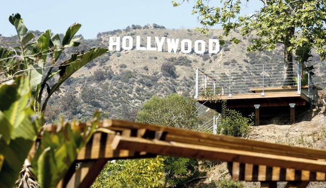 Relax On The Spacious Deck and Enjoy The Hollywood Sign and Lush Canyon Views