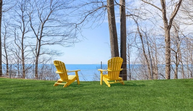 Relax on your own private beach on stunning Lake Michigan
