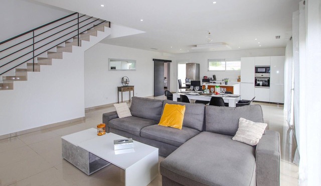 Relax to the fullest in this beautiful vacation home with pool.