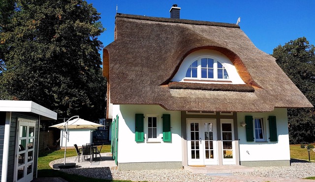 Relax under thatch with sauna, fireplace and sea - 5 star holiday home in Rerik