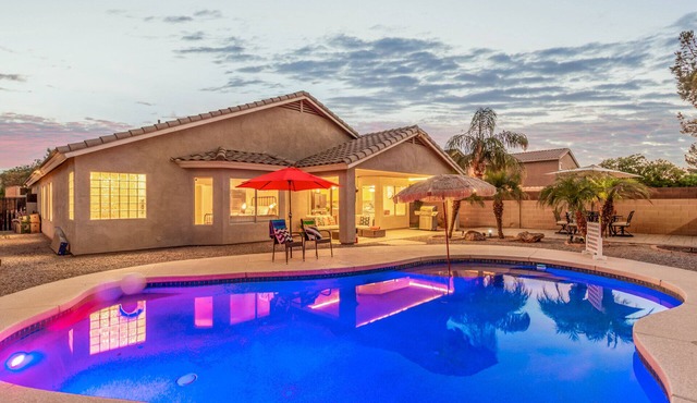 Relaxing Chandler Pool Escape with Game Room and Office! Discount!
