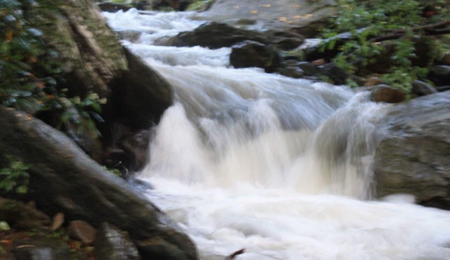 Relaxing retreat on Otter Falls with views of Grandfather Mountain.