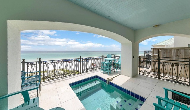 Remodeled Beachfront😎 Frangista Delos⛱️⛱️Heated Splash🐠Pool Elevator🐬Beach Serv