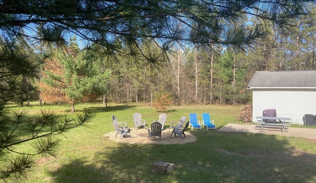 Remodeled cabin close to Castle Rock and Petenwell Lake, w/firepit, pet friendly