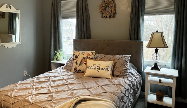 Remodeled home with a view, close to BGM airport.