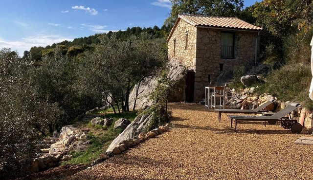 Remote cottage with valley views