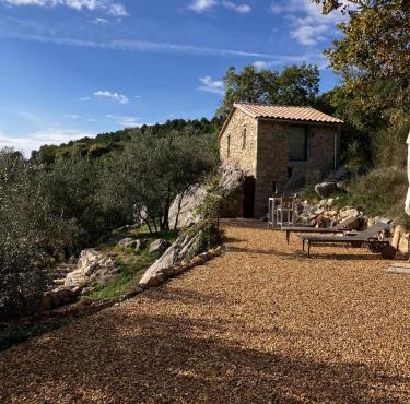 Remote cottage with valley views